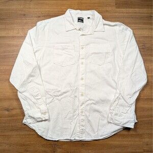 Todd Snyder x Albiate 1830 Button Down Shirt Mens XL White Denim Point Collar